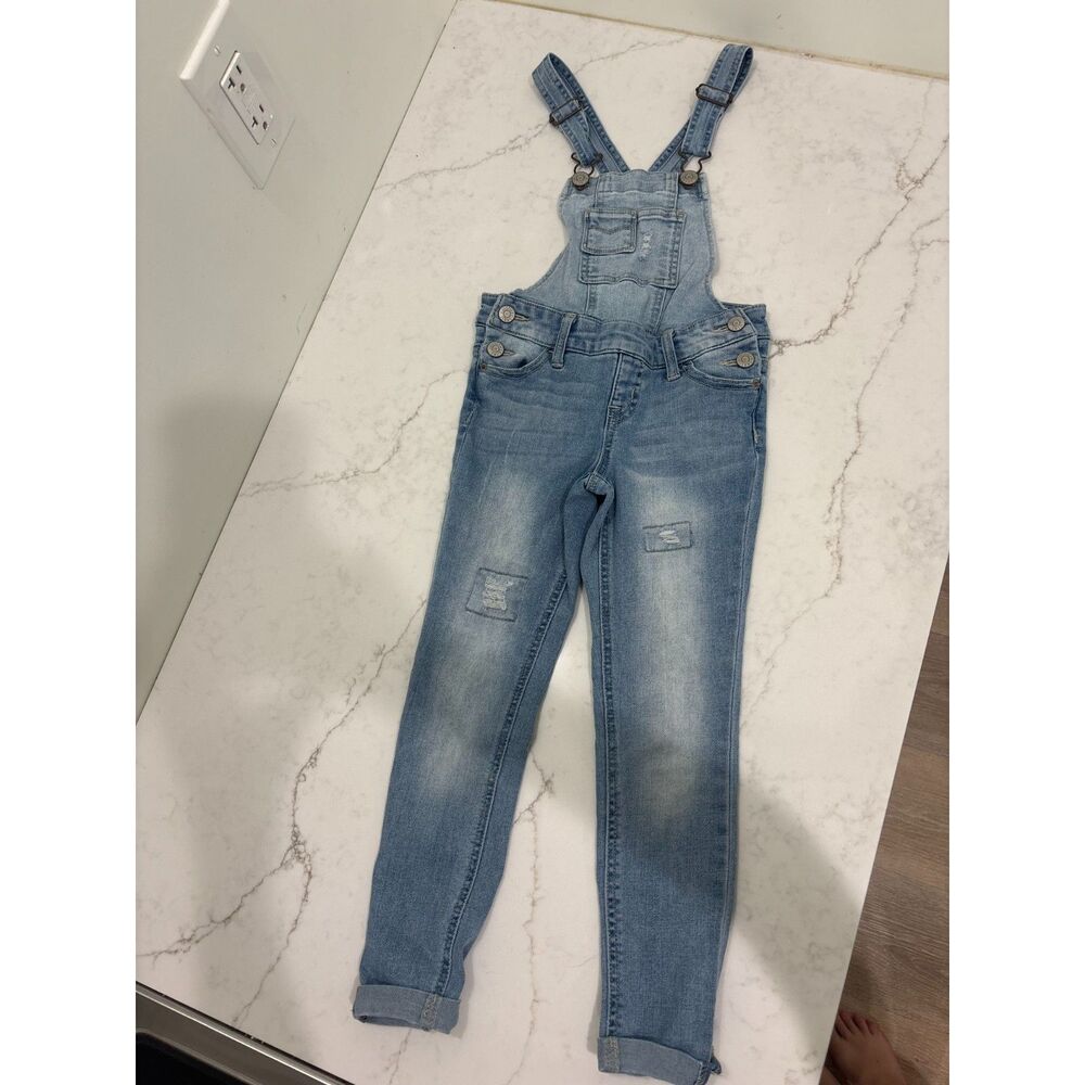 Girl's Justice Distressed Overalls